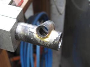 Clamping tube brazed on