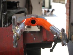 Looking down the blade