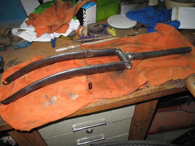 Deformed fork blades