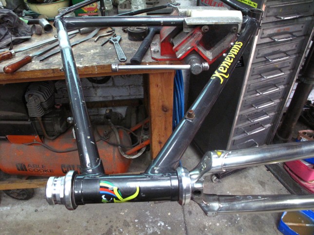 Dent repair on a Ken Evans